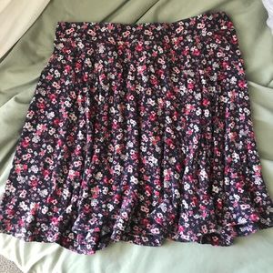 Forever 21 floral cotton skater skirt